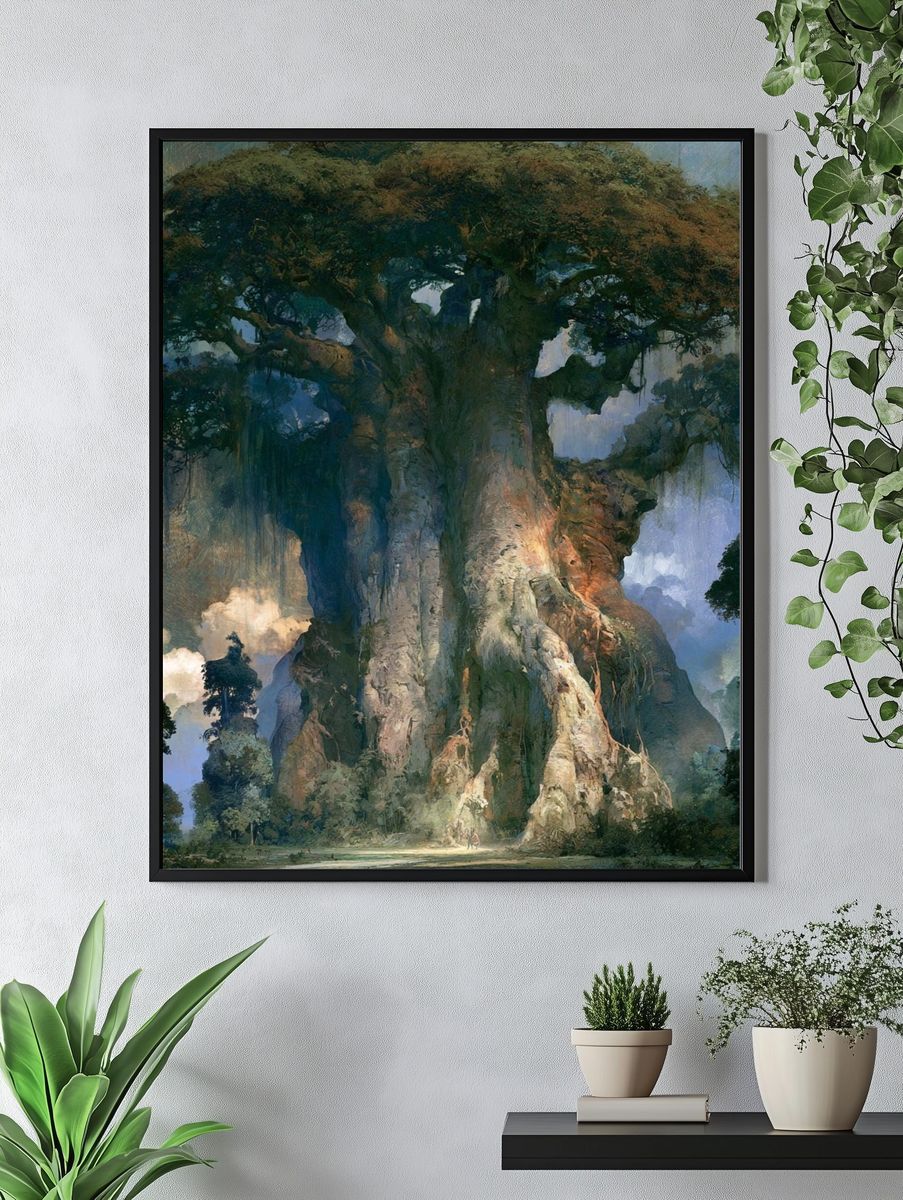 Ancient Tree Landscape Print. — room view 4