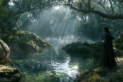 Enchanted Forest River Poster. poster