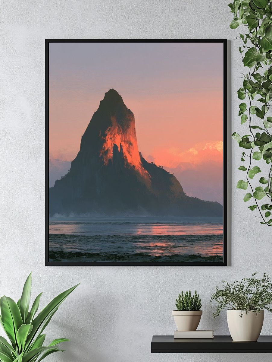 Sunset Sea Stack Landscape Print. — room view 4