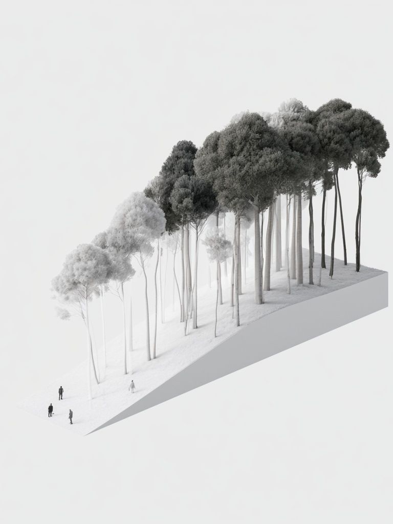 Minimalist Forest Landscape Poster. poster detail