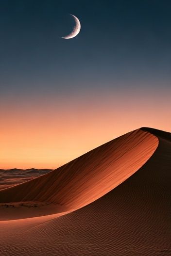 Moonlit Desert Dune Poster. poster — nature art