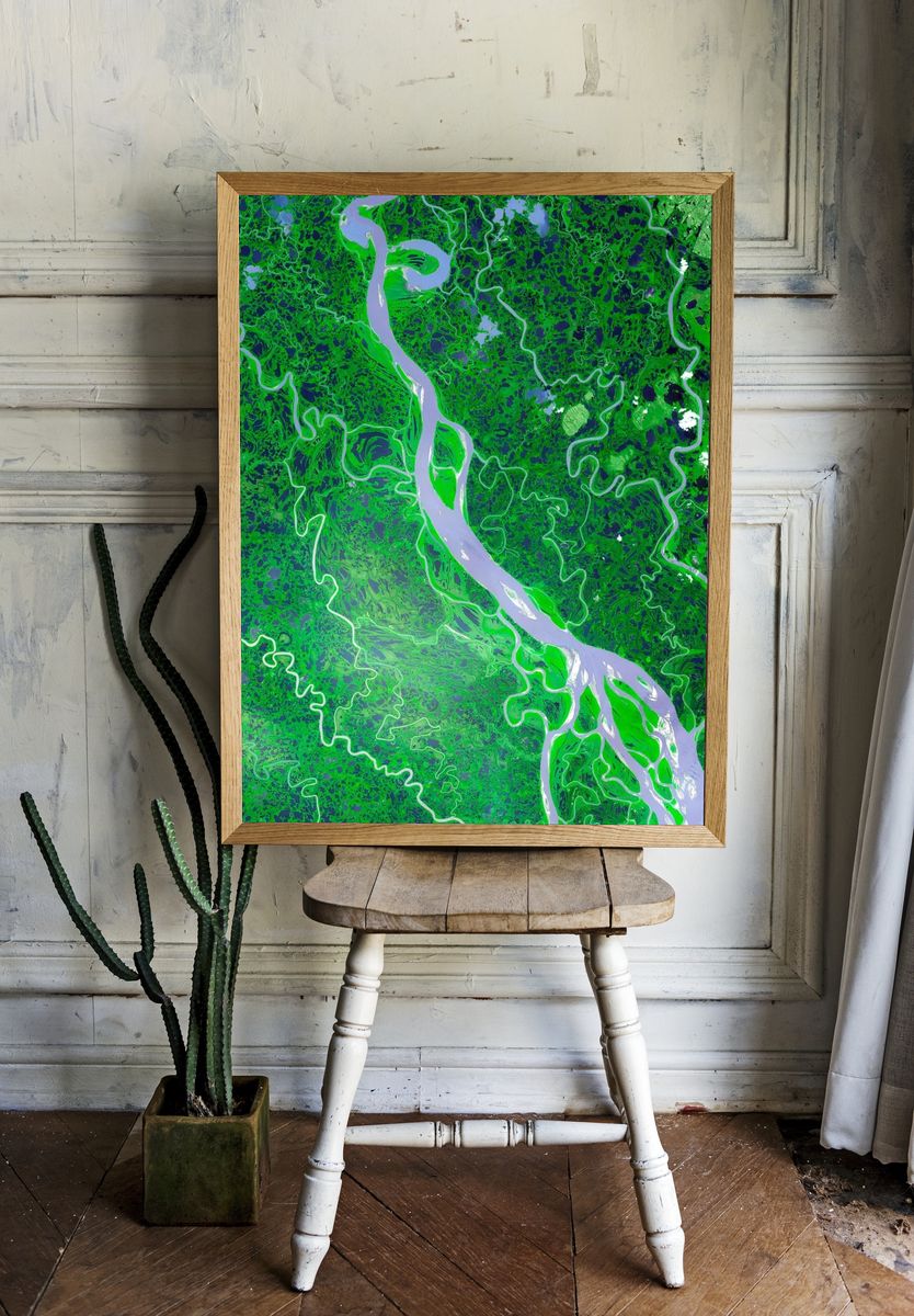 Aerial River Landscape Poster room preview