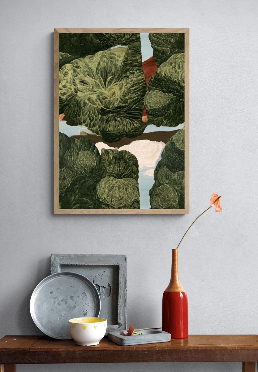 Forest Canopy Collage Poster. — room view 3