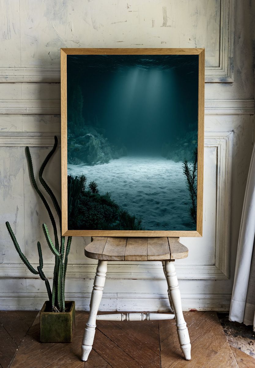 Underwater Reef Light Poster. room preview
