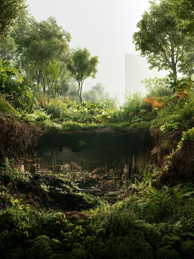 Lush Forest Ravine Poster. poster — nature art