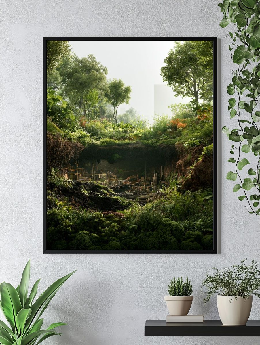 Lush Forest Ravine Poster. — room view 4