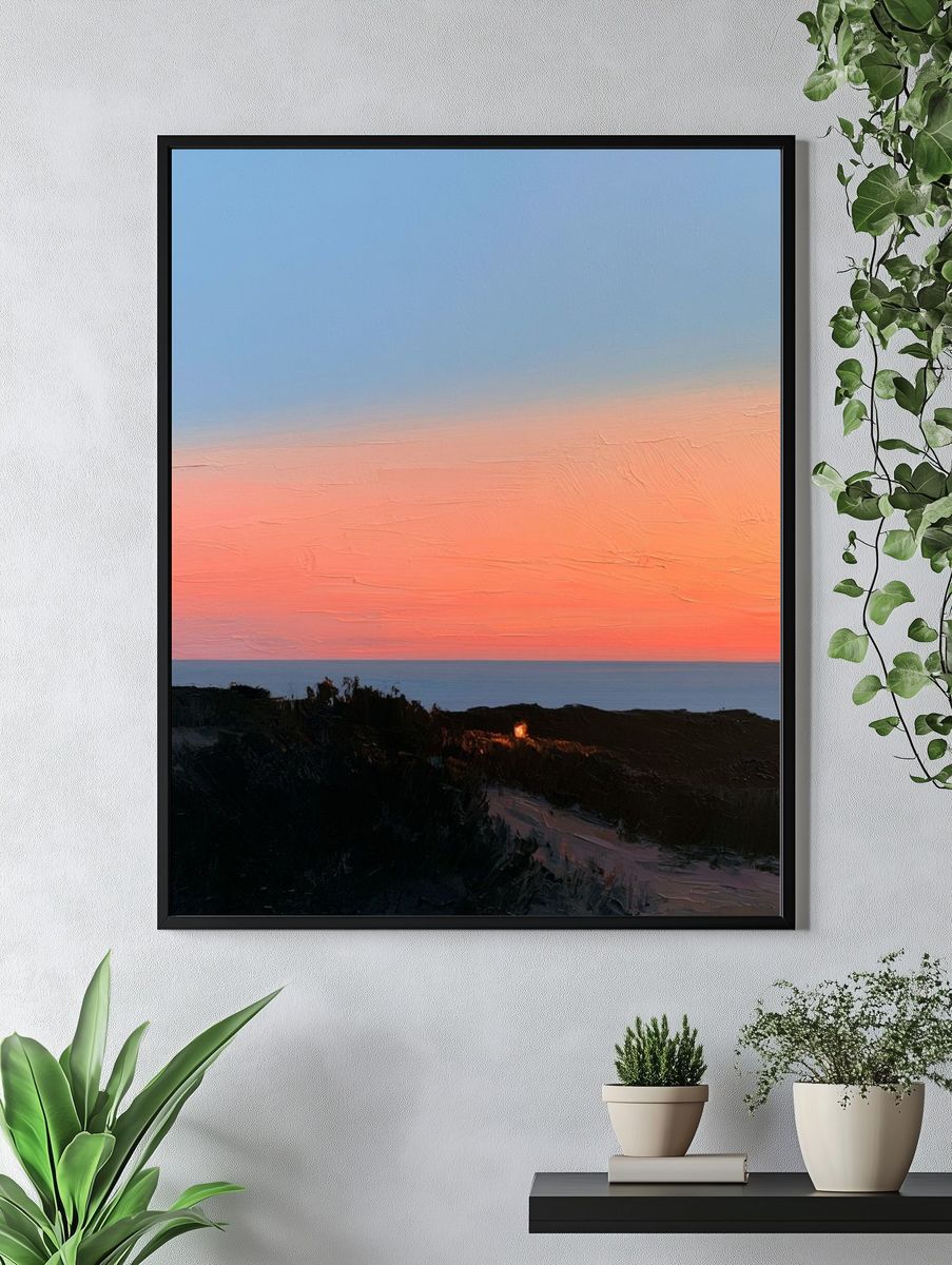 Coastal Sunset Landscape Print. — room view 4