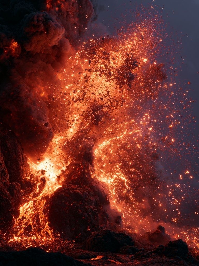 Volcanic Eruption Photography Poster. poster detail