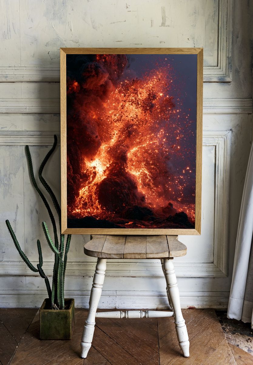 Volcanic Eruption Photography Poster. room preview