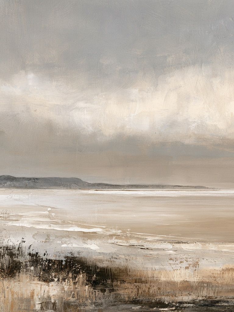 Misty Coastal Horizon Print. poster detail