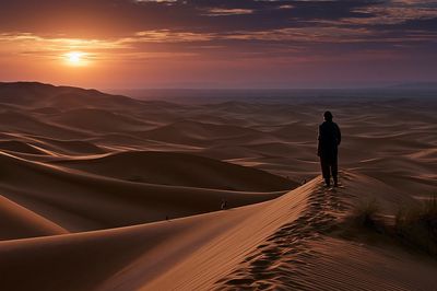 Desert Sunset Silhouette Print.
