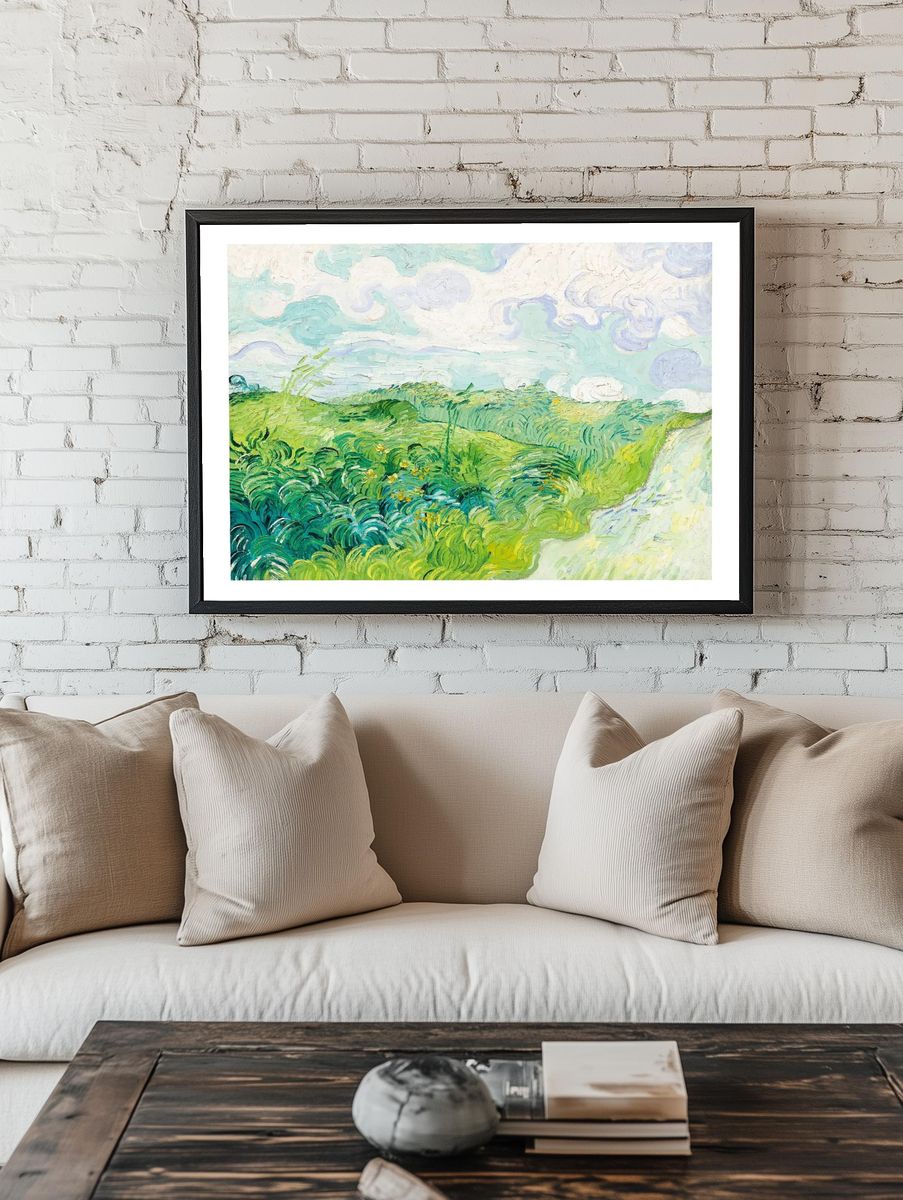 Van Gogh art print, vintage. — room view 1