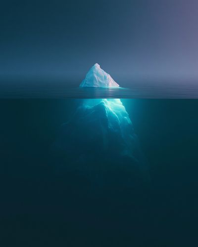 Iceberg Horizon Abstract Print. poster