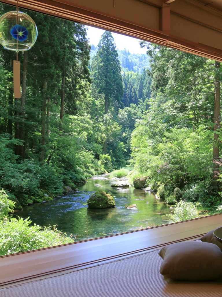 Forest Stream View Poster. poster — nature art