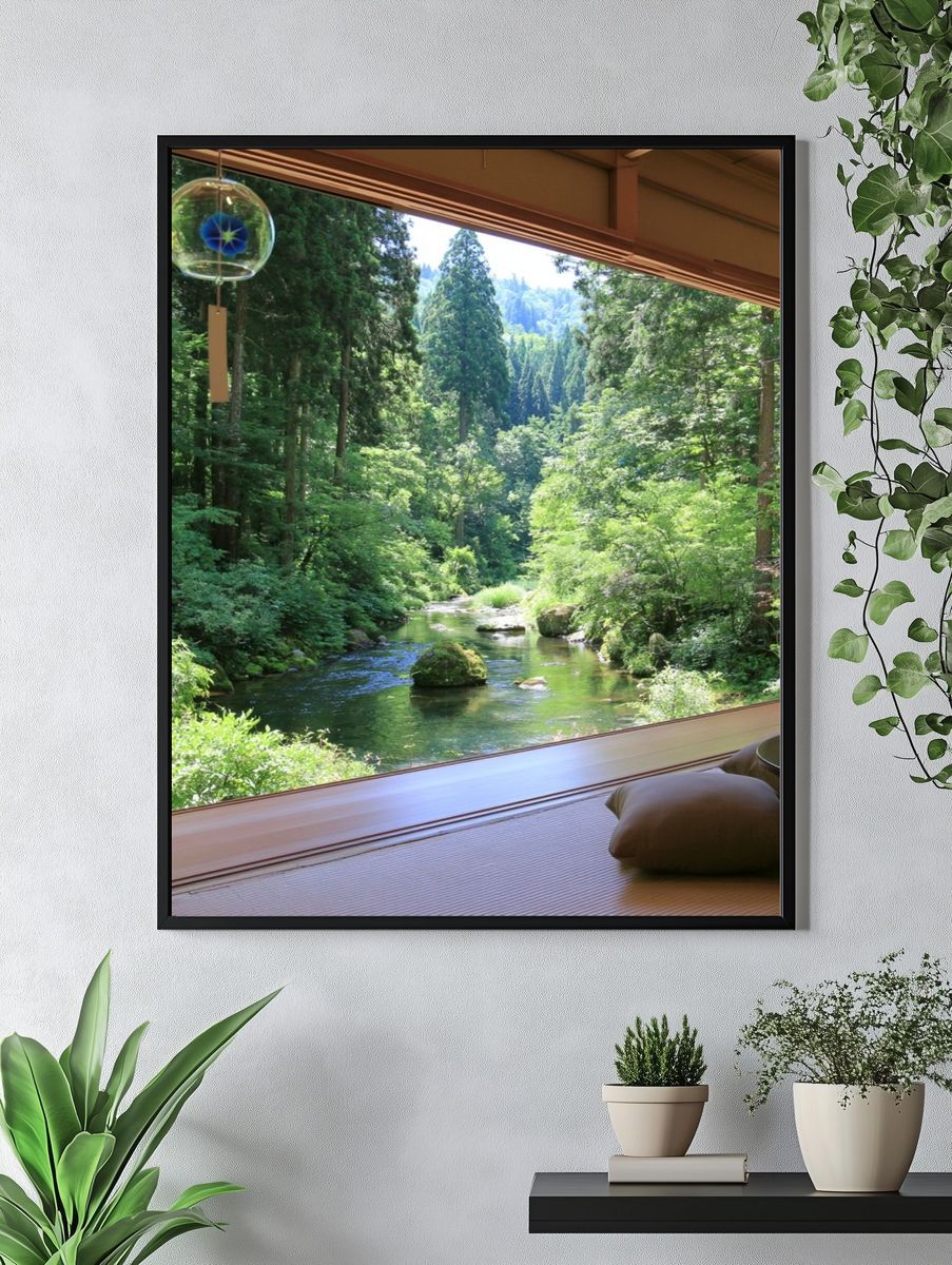 Forest Stream View Poster. — room view 4