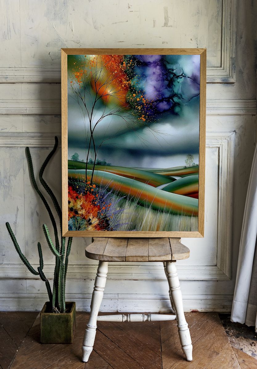 Dreamscape Landscape Abstract Print. — room view 1