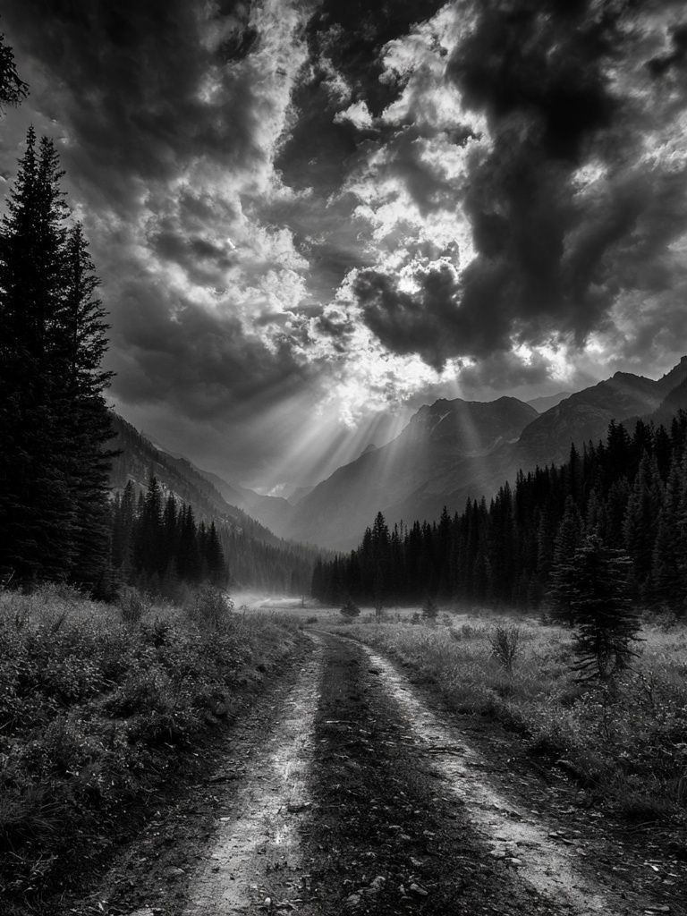 Misty Mountain Valley Photography Poster. poster detail