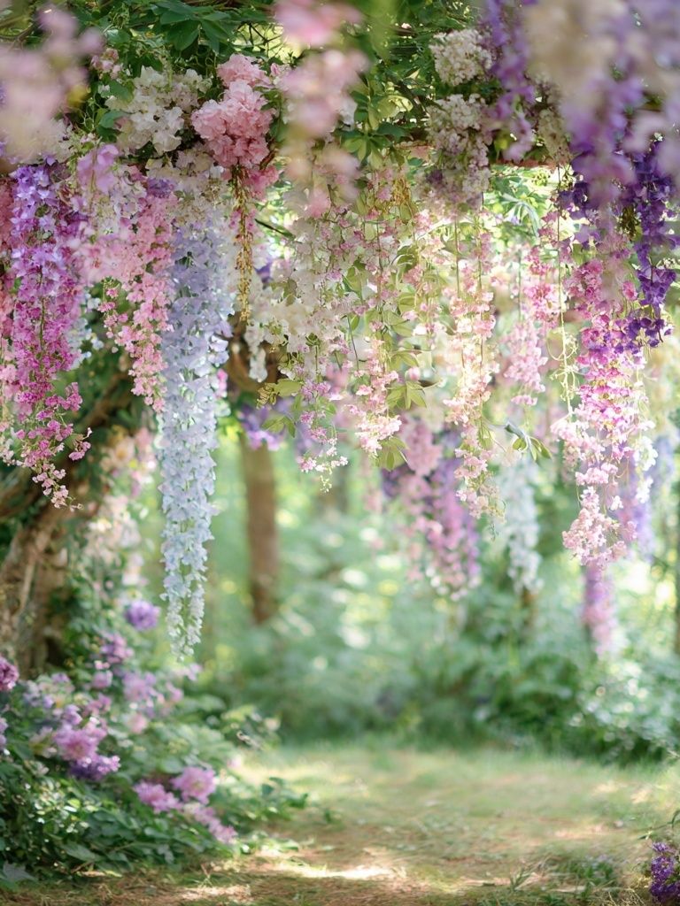 Hanging Floral Garden Photography Poster. poster — nature art