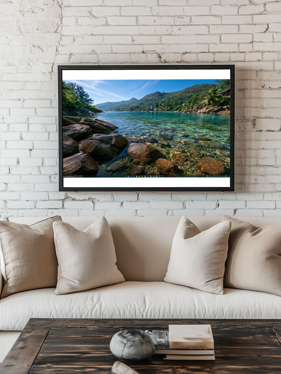 Tropical Lagoon Coast Poster. room preview
