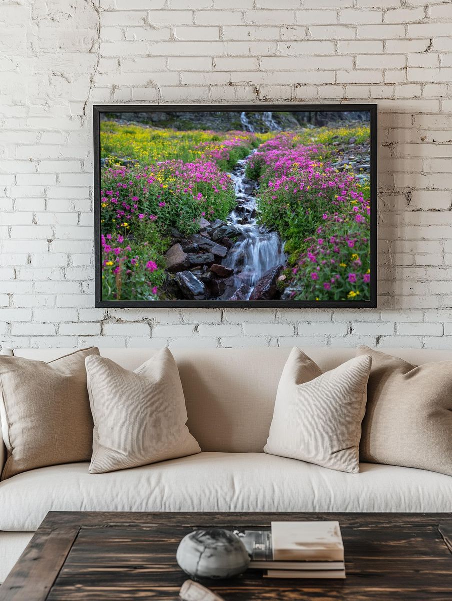 Wildflower Stream Nature Print room preview