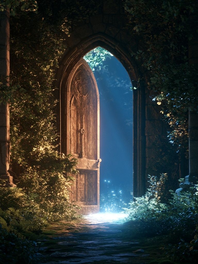 Enchanted Forest Doorway Print. poster detail