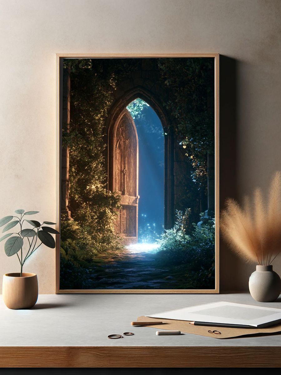 Enchanted Forest Doorway Print. — room view 2