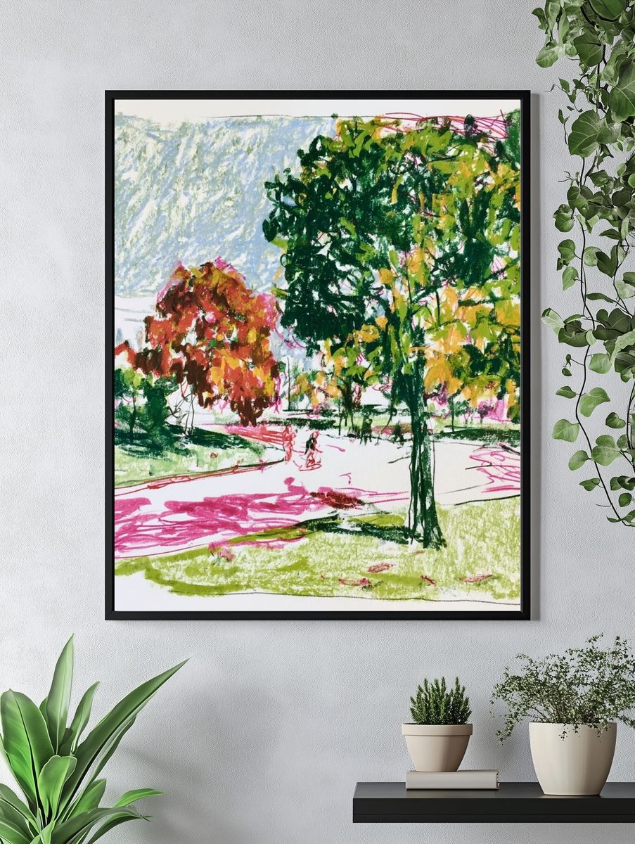 Autumn Park Sketch Poster. — room view 4