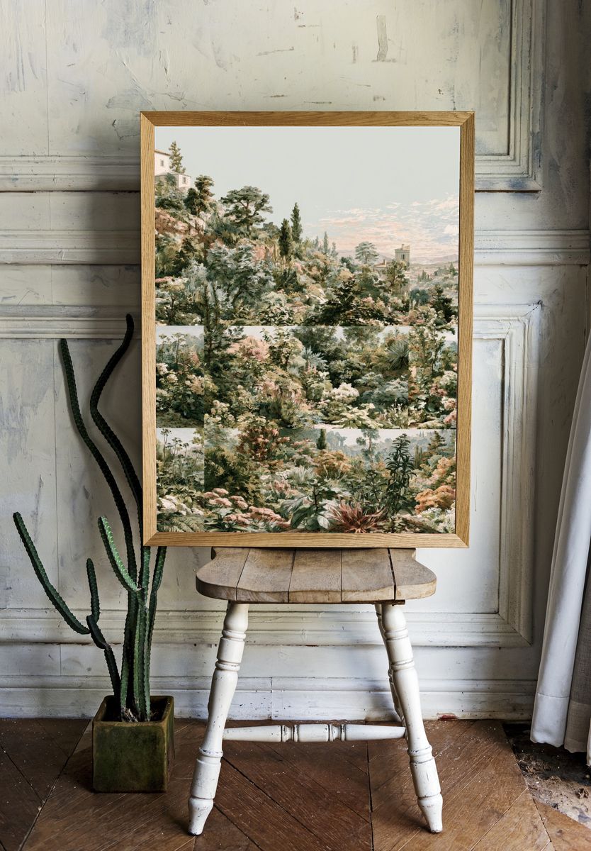 Mediterranean Garden Landscape Print. — room view 1