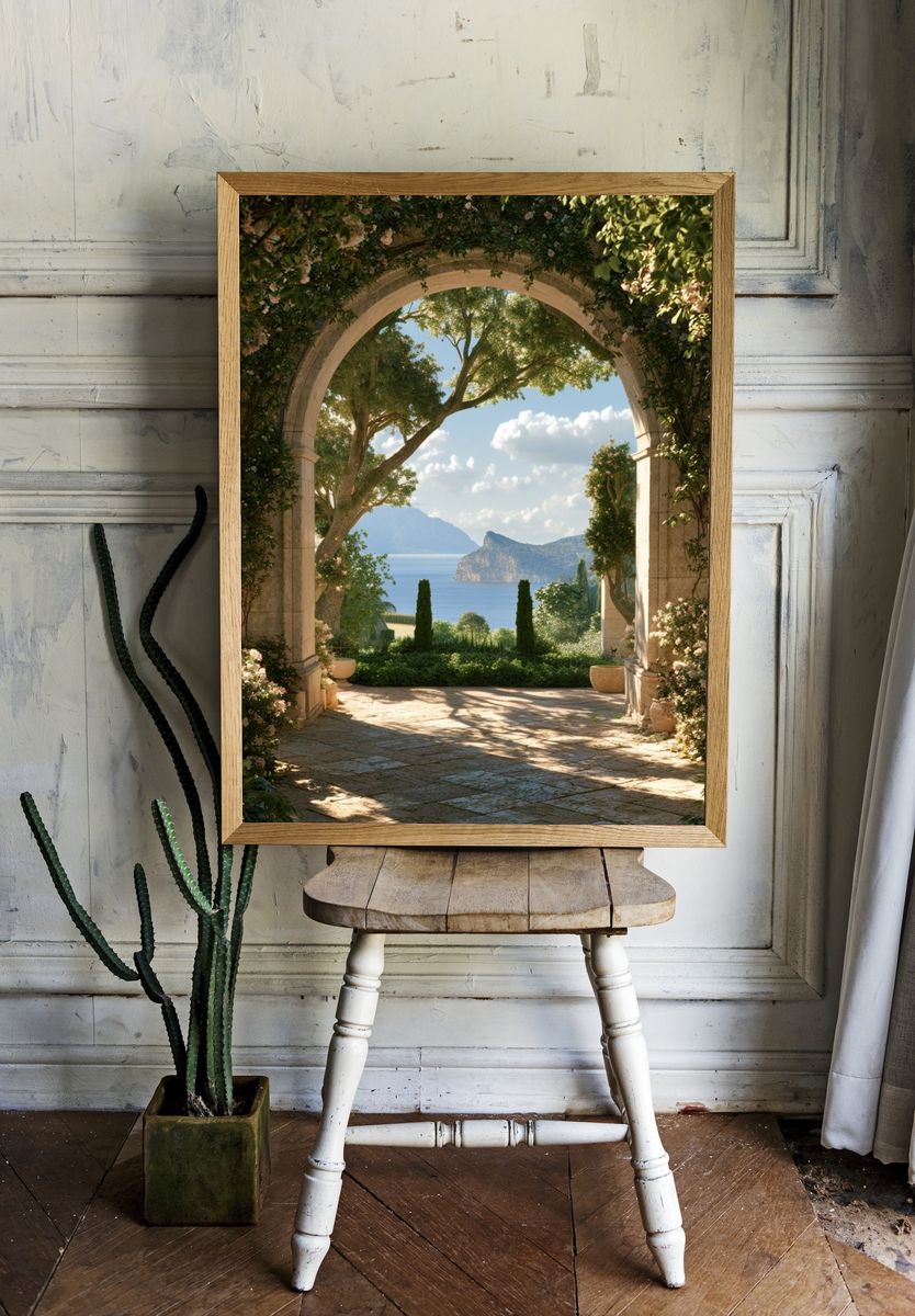 Mediterranean Garden Arch Poster. room preview
