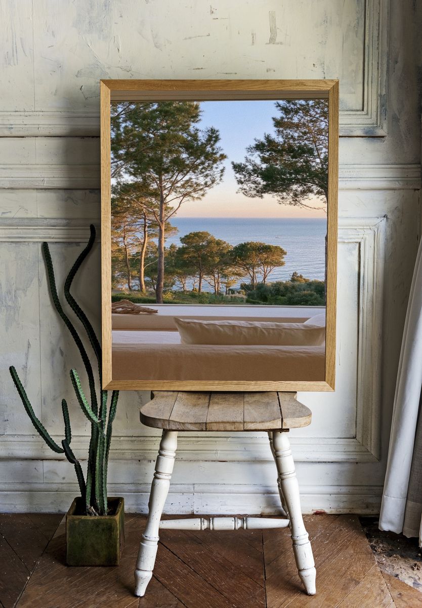 Coastal Pines Sea View Poster. room preview