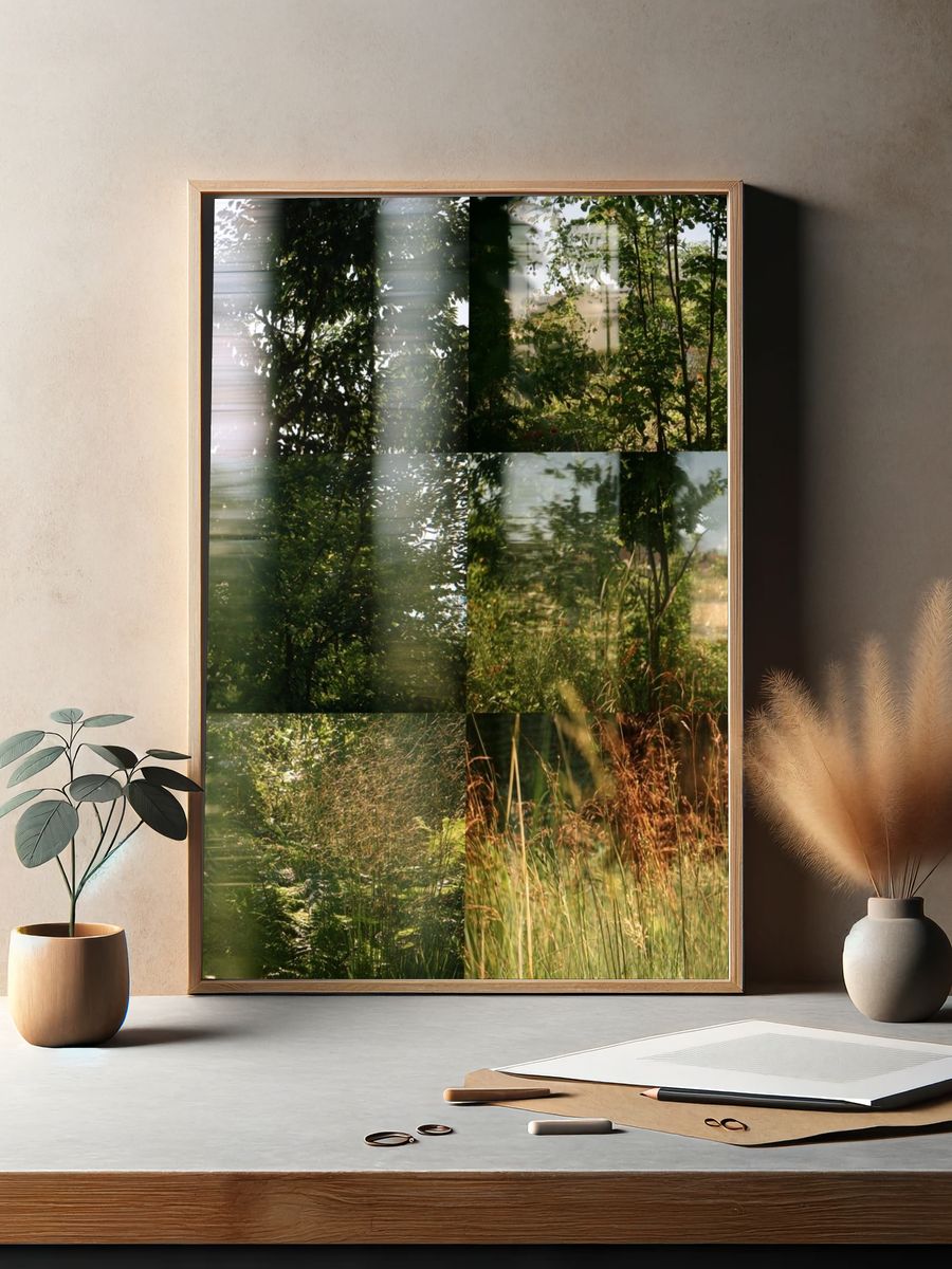 Sunlit Garden Meadow Photography Poster. — room view 2