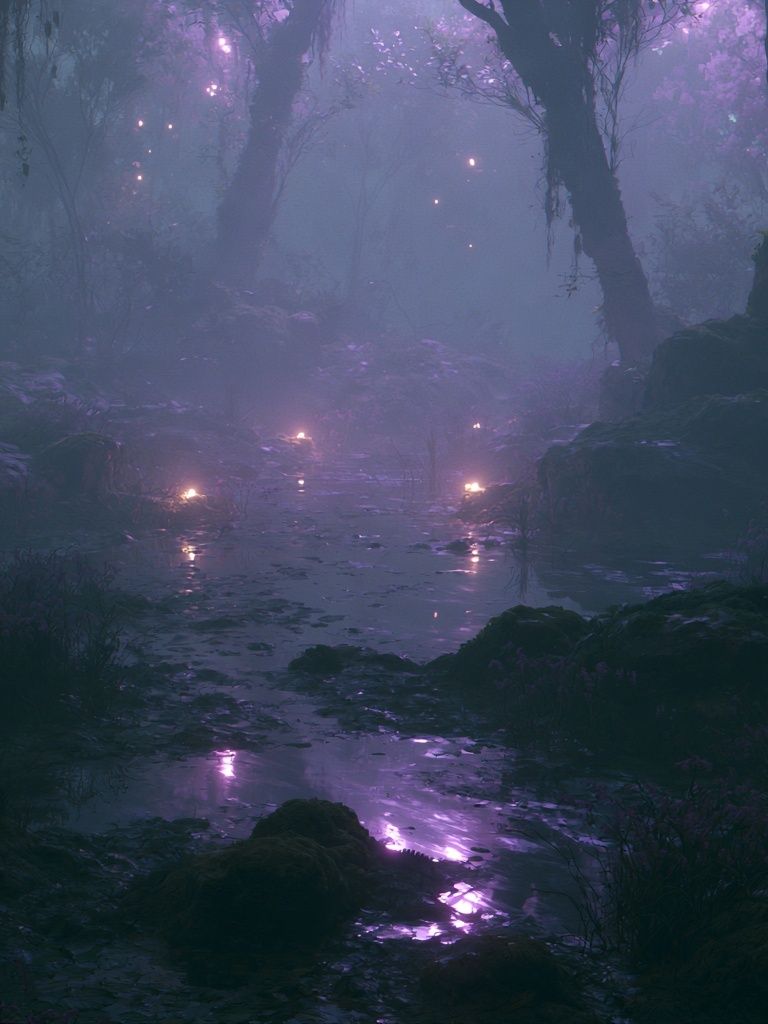 Enchanted Misty Forest Poster. poster — nature art