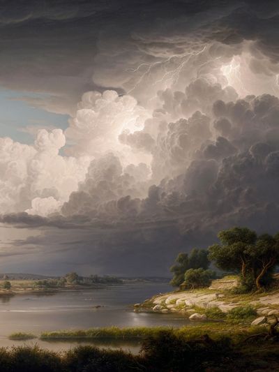 Stormy River Landscape Fine-Art Print.