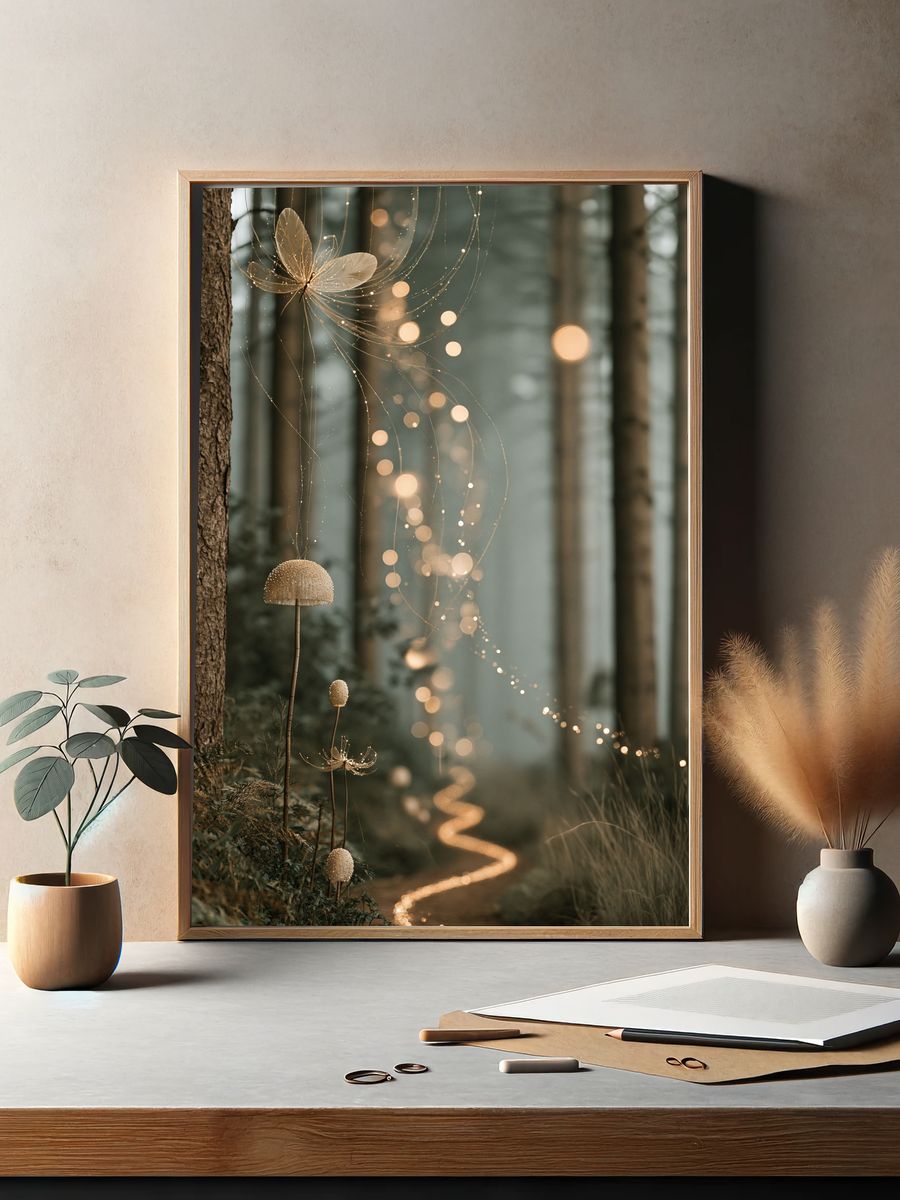 Enchanted Forest Lights Poster. — room view 2