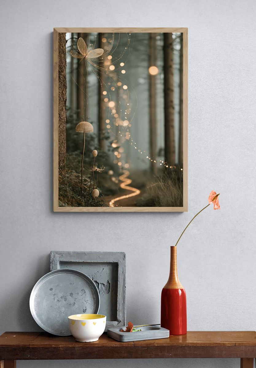 Enchanted Forest Lights Poster. — room view 3
