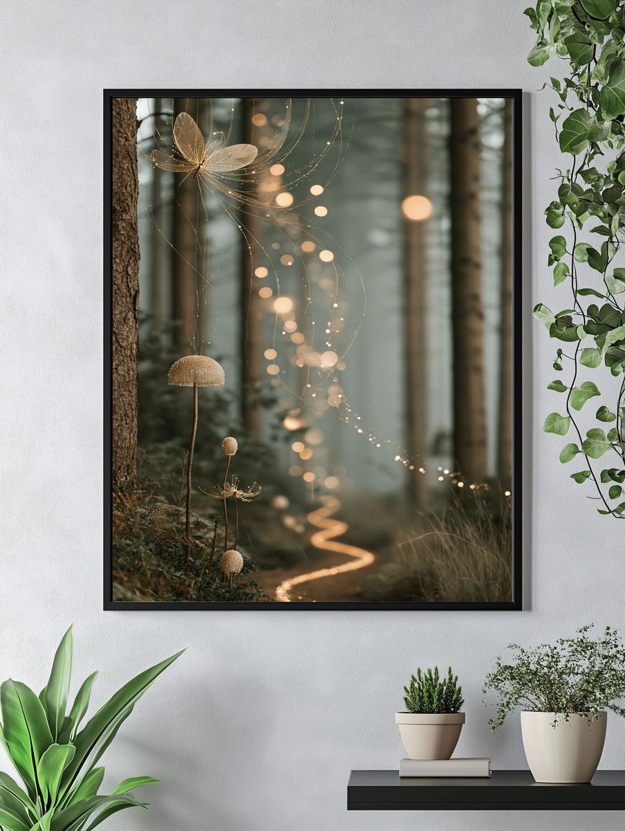 Enchanted Forest Lights Poster. — room view 4