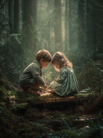 Forest Childhood Moment Poster. poster