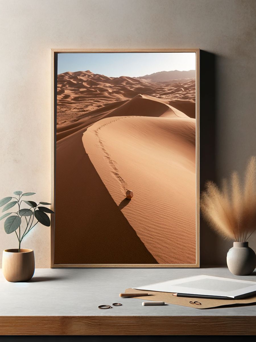 Desert Dunes Landscape Print. — room view 2