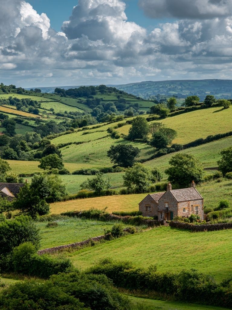 Rolling Green Hills Landscape Poster. poster detail