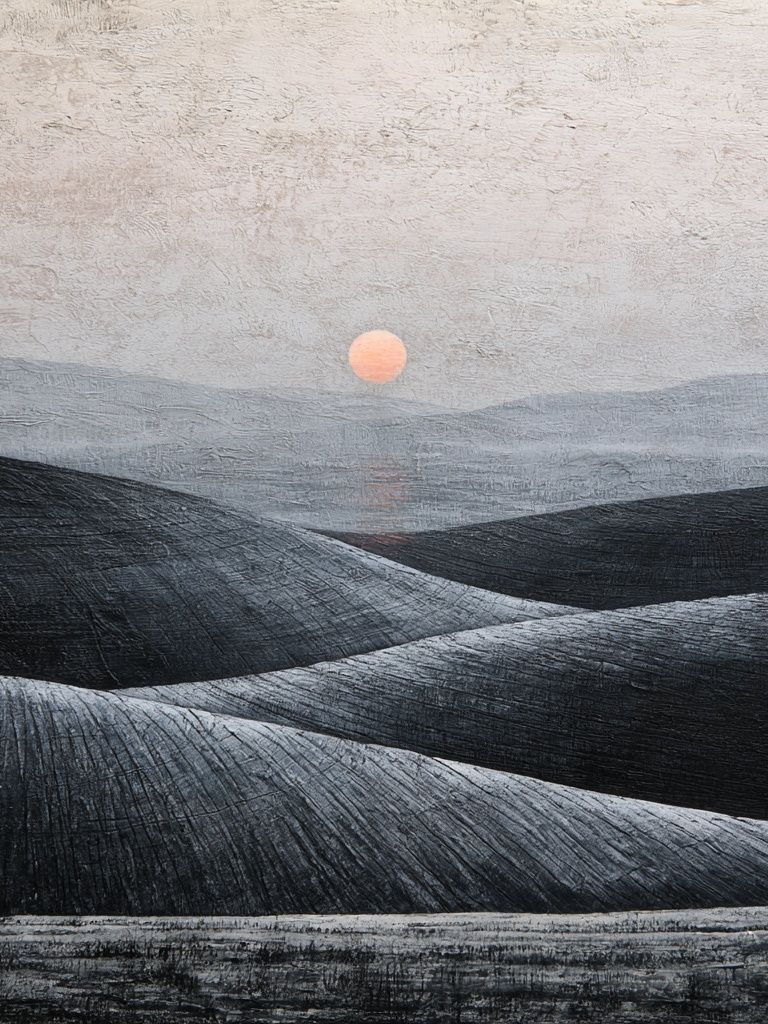 Minimalist Desert Sunrise Poster. poster — nature art