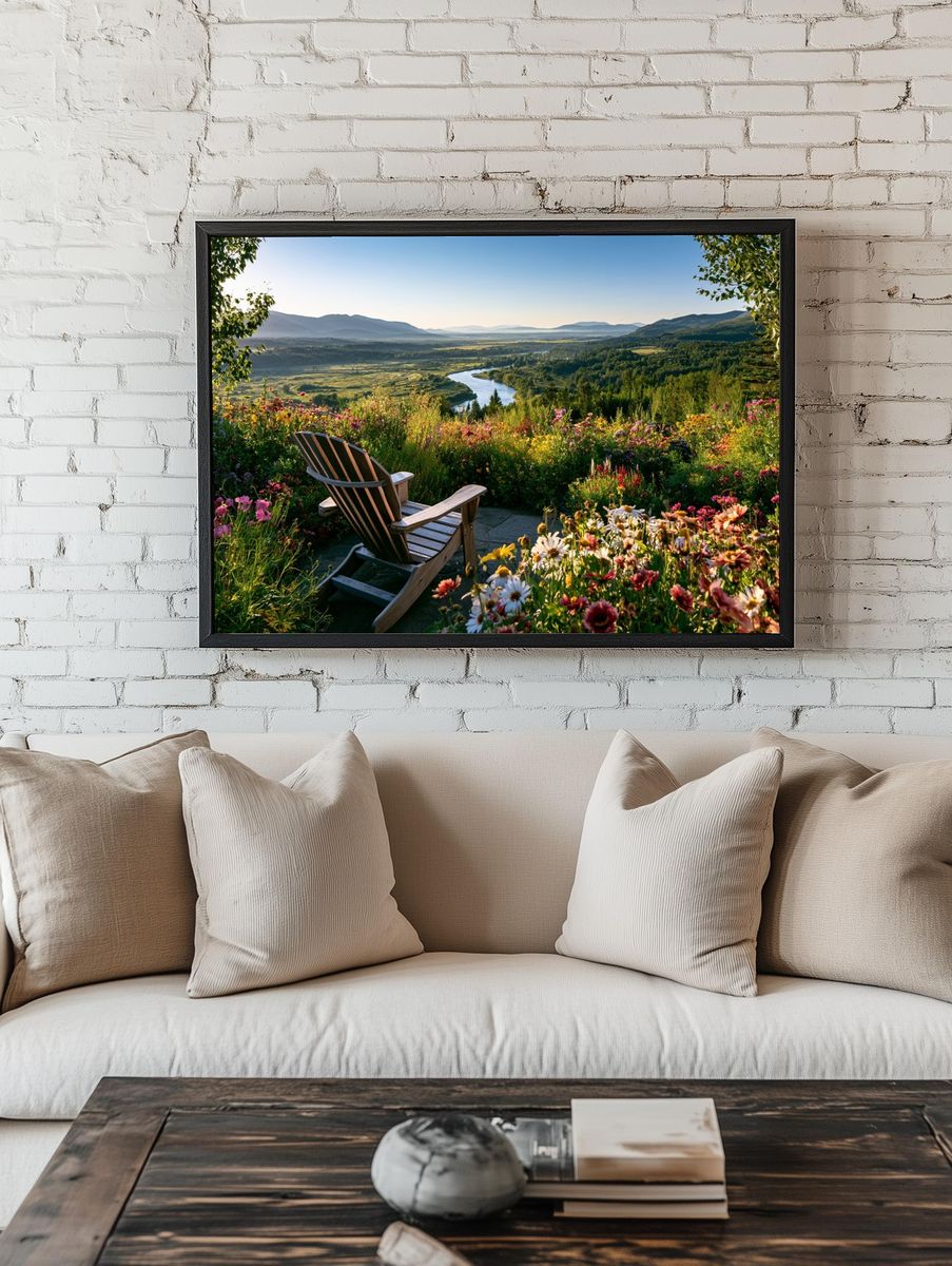 Wildflower Valley View Poster. — room view 1