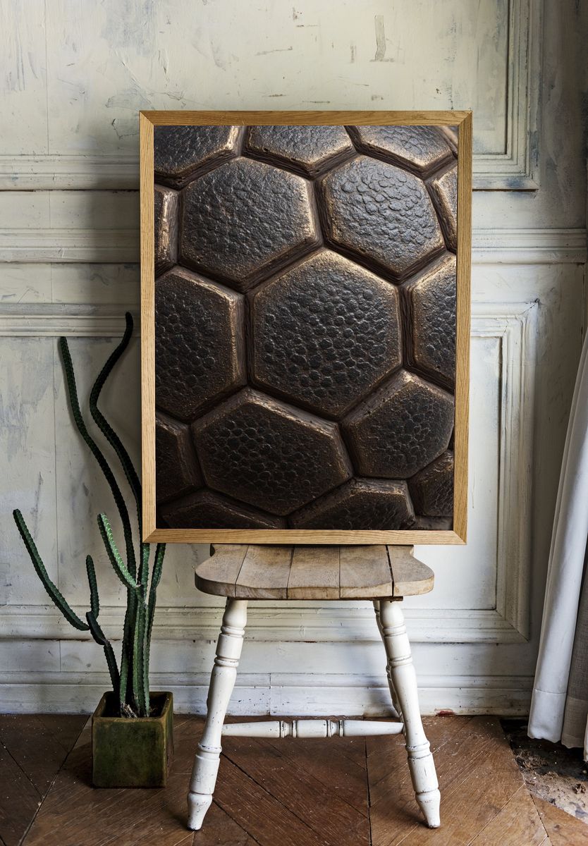 Turtle Shell Texture Print. — room view 1