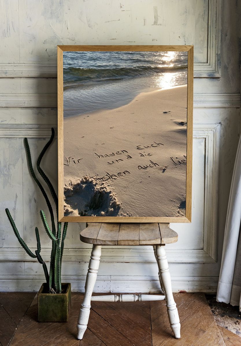 Beach Sand Quote Poster. — room view 1