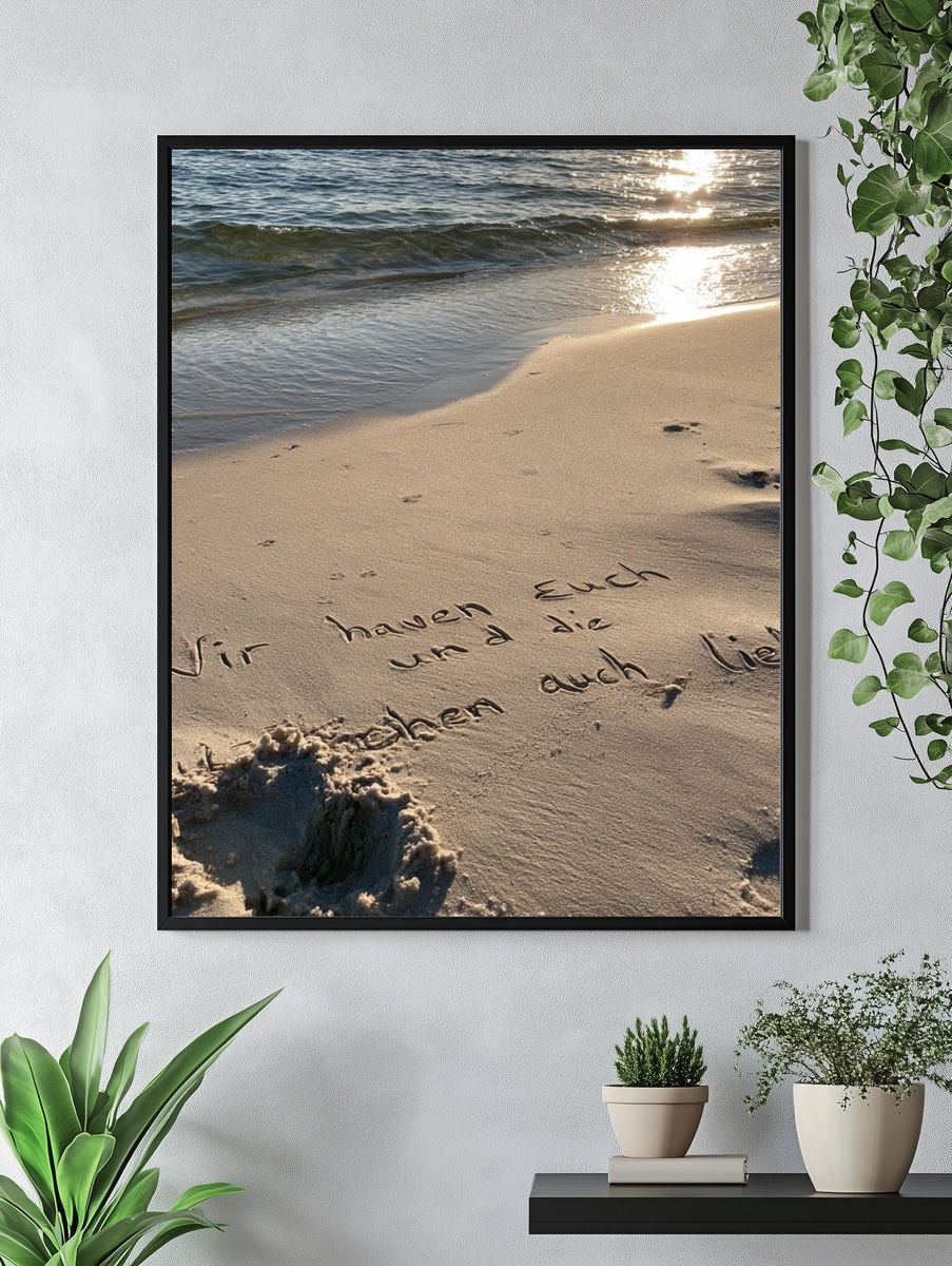 Beach Sand Quote Poster. — room view 4