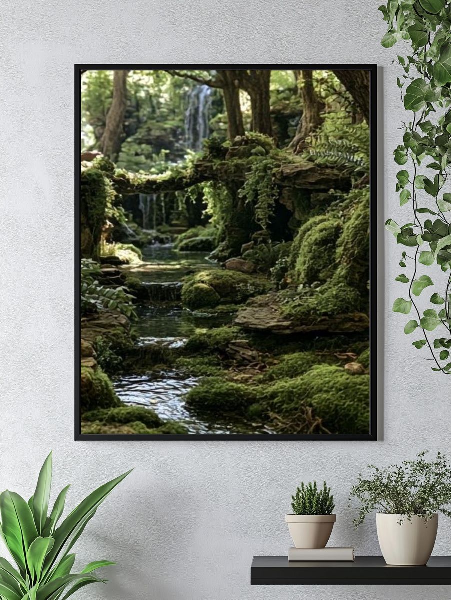 Mossy Forest Stream Poster. — room view 4