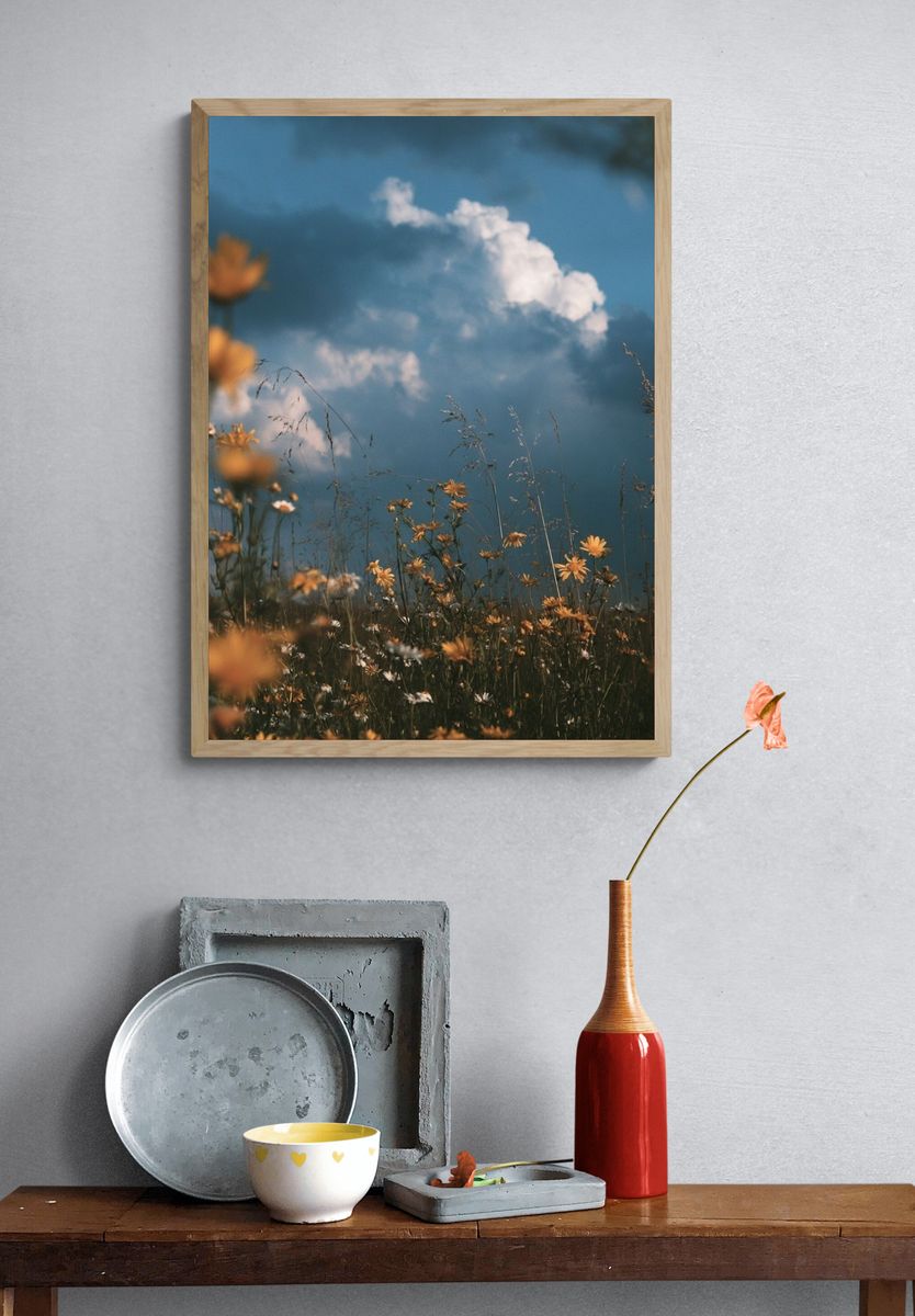 Wildflower Meadow Sky Print. — room view 3