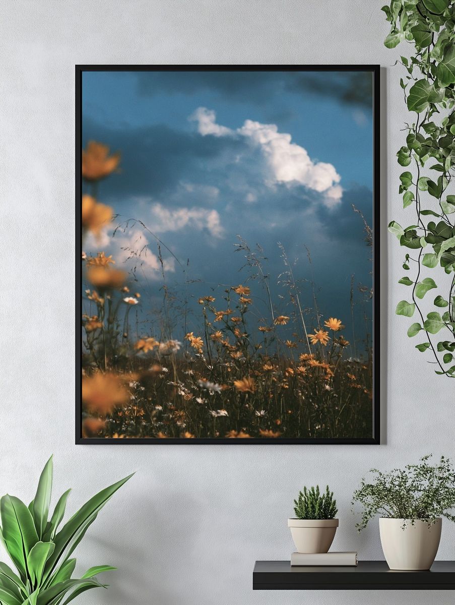 Wildflower Meadow Sky Print. — room view 4