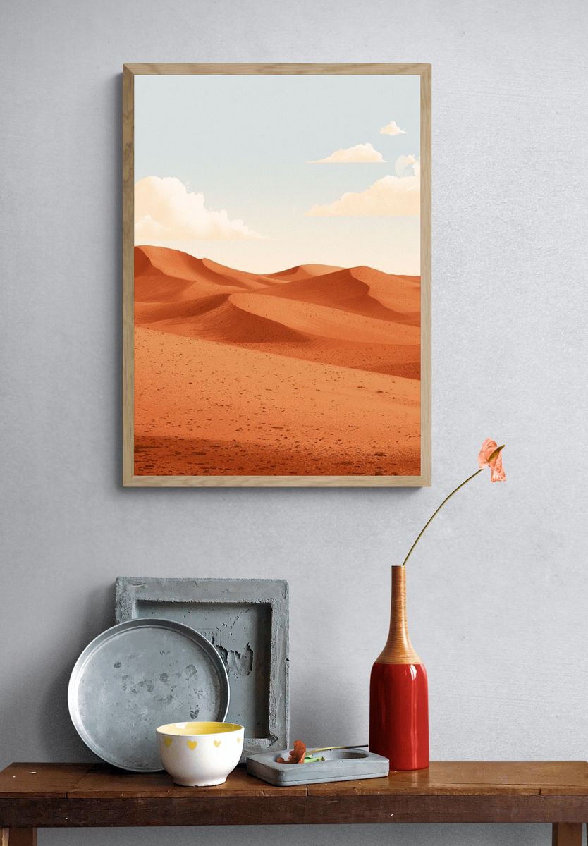 Desert Dunes Landscape Print. — room view 3