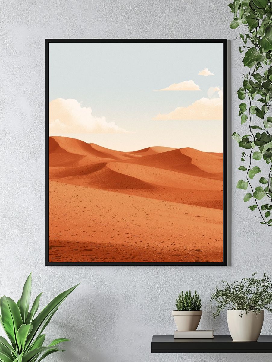 Desert Dunes Landscape Print. — room view 4