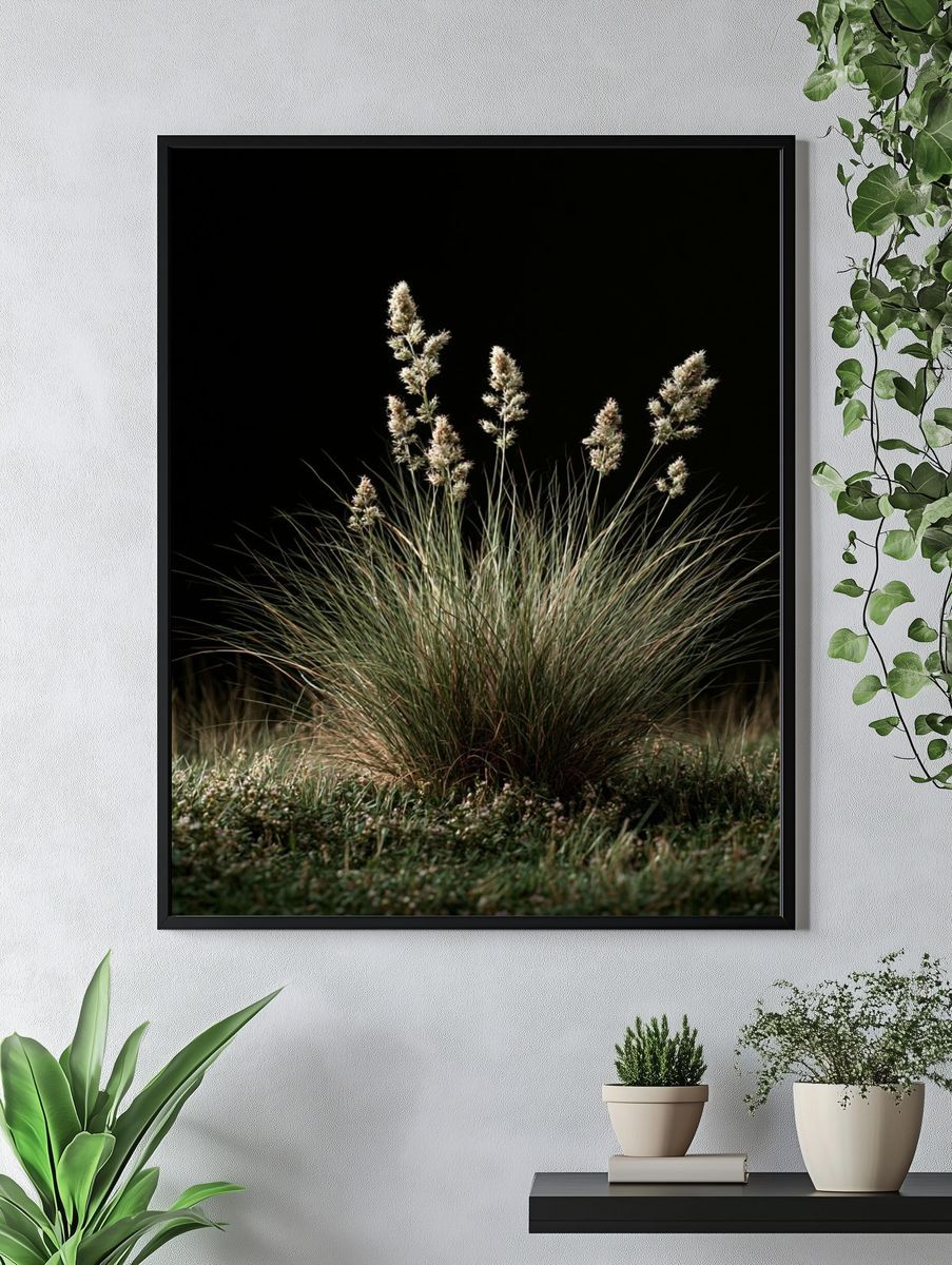 Wild Grass at Night Poster. — room view 4